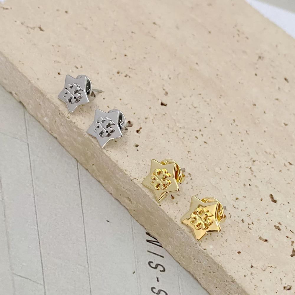 Tory Burch Star Stud Earrings Gold Plated